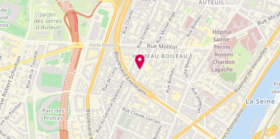 Plan de PERONA-MORATELLA Patrick, 54 Bis Rue Michel Ange, 75016 Paris
