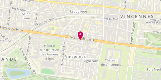 Plan de CAMELOT Béatrice, 27 Avenue de Paris, 94300 Vincennes