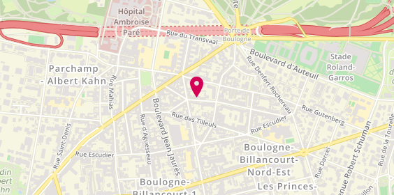 Plan de CHARPENTIER Edwige, 5 Rue Vauthier, 92100 Boulogne-Billancourt