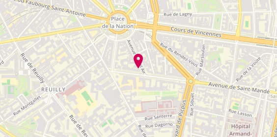 Plan de RIOUAL Emmanuelle, 3 Avenue du Bel Air, 75012 Paris