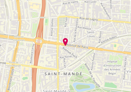 Plan de ESSELIN Nicole, 125 Avenue de Paris, 94160 Saint-Mandé
