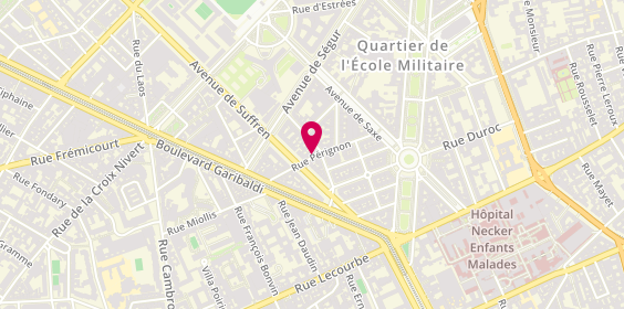 Plan de LAURENT Catherine, 18 Rue Perignon, 75007 Paris