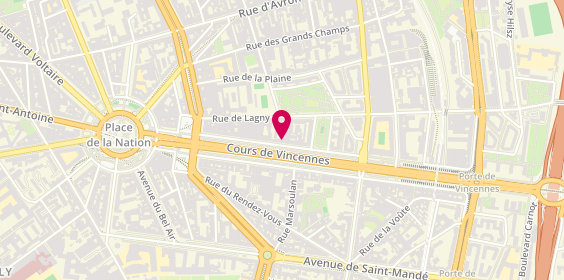 Plan de LE MERO Karine, 39 Cours de Vincennes, 75020 Paris