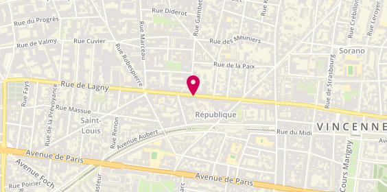 Plan de BOHUI Régina, 177 Rue de Fontenay, 94300 Vincennes