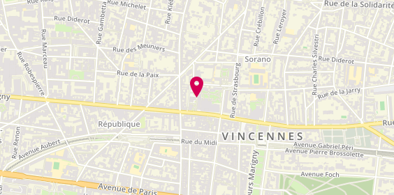 Plan de BOUALAM Malika, 16 Allee Georges Pompidou, 94300 Vincennes