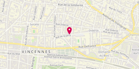 Plan de LACHKAR Dominique, 63 Rue de la Jarry, 94300 Vincennes