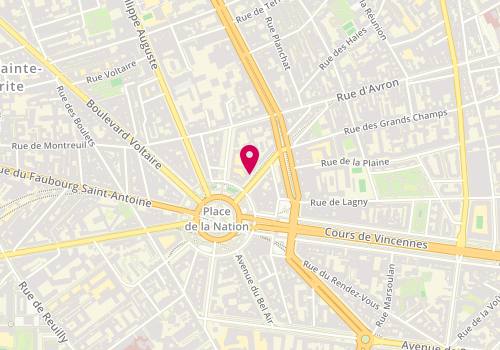 Plan de NGUIMGO Cécile, 3 Avenue Taillebourg, 75011 Paris