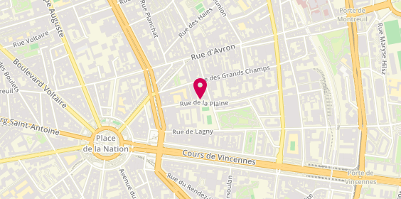 Plan de HUBERT Romain, 21 Rue de la Plaine, 75020 Paris