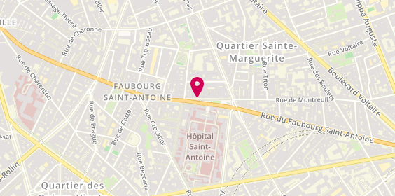 Plan de DOEUVRE Anne, 199 Rue du Faubourg Saint Antoine, 75011 Paris