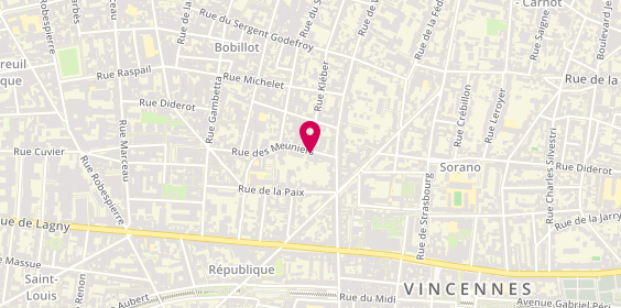 Plan de BERNICHTEIN Vincent, 9 Rue des Meuniers, 94300 Vincennes