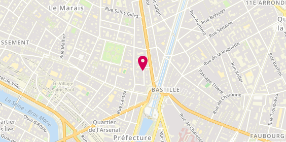 Plan de AUDIO-DELIE Sandrine, 15 Rue Jean Beausire, 75004 Paris