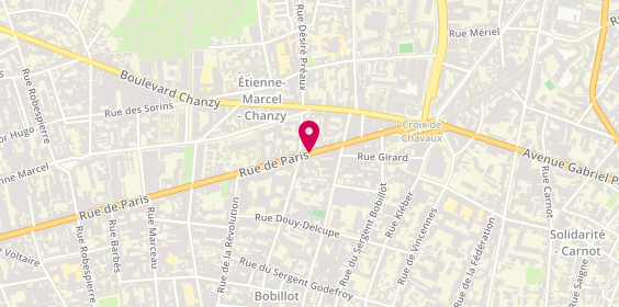 Plan de KLUTH-LEMPEREUR Stéphanie, 67 Rue de Paris, 93100 Montreuil