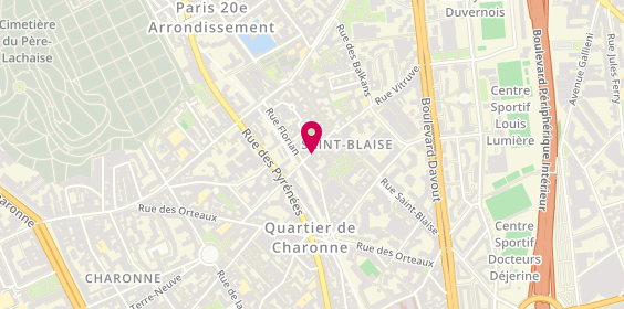 Plan de LUCIEN Linsee, 48 Rue Vitruve, 75020 Paris