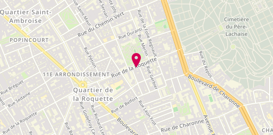 Plan de AZAZ Matthias, 166 Bis Rue de la Roquette, 75011 Paris