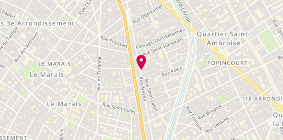 Plan de HOUSSINE Rachid, 64 Rue Amelot, 75011 Paris