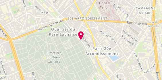 Plan de HIDOUCHE Ramia, 44 Rue des Rondeaux, 75020 Paris