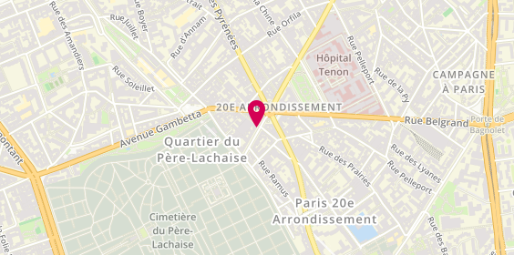 Plan de BARGOIN-DURAS Sylvaine, 55 Rue Malte Brun, 75020 Paris