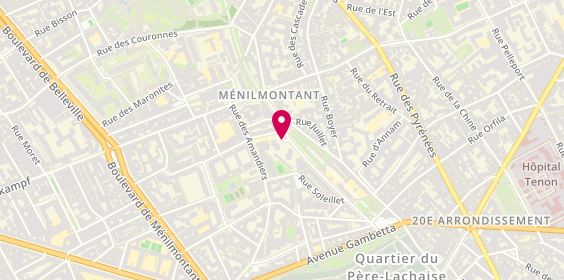 Plan de LORTET Théo, 24 Rue des Platrieres, 75020 Paris