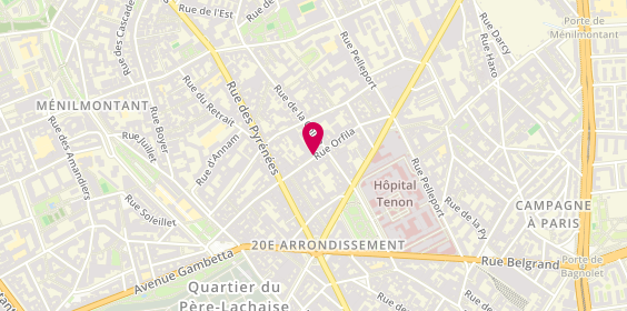 Plan de GILDE Delphine, 59 Rue Orfila, 75020 Paris