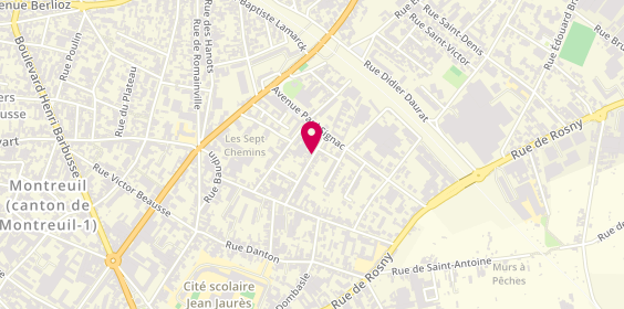 Plan de DIAW Fatimata, 19 Rue Désiré Charton, 93100 Montreuil
