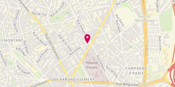 Plan de BIDAULT Adrien, 105 Rue Orfila, 75020 Paris