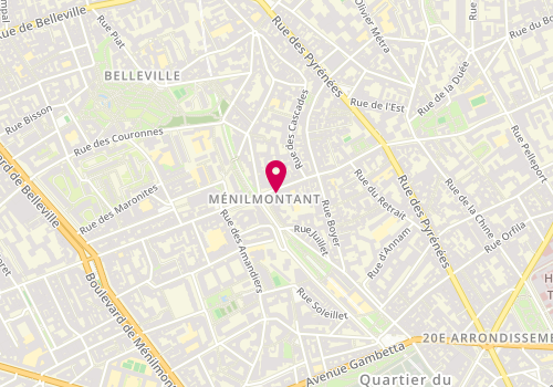Plan de TOUSSAINT Georgina, 74 Rue de Menilmontant, 75020 Paris