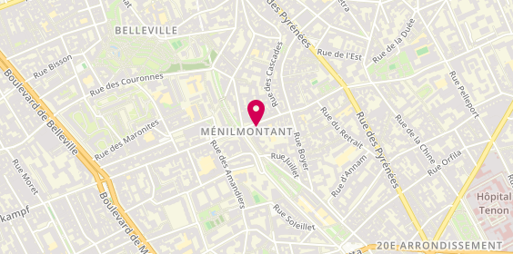 Plan de LIEGEOIS Mireille, 74 Rue de Menilmontant, 75020 Paris