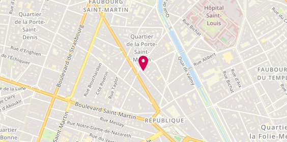 Plan de PERICHON Maryvonne, 50 Rue Albert Thomas, 75010 Paris