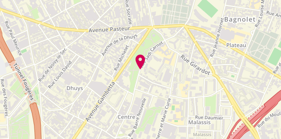 Plan de RASOLONIRINA Séverine, 152 Rue Sadi Carnot, 93170 Bagnolet