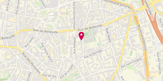 Plan de RESIDANT Myriam, 43 Rue du Telegraphe, 75020 Paris