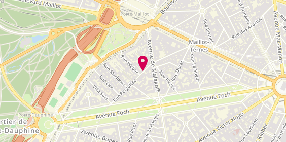 Plan de LEDRECK Vanessa, 36 Rue Pergolese, 75116 Paris
