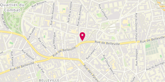 Plan de ZOELILALAO Marcelle, 145 Rue de Belleville, 75019 Paris
