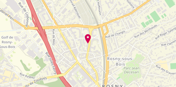 Plan de MENDELSOHN Solange, 43 Rue Rue Gardebled, 93110 Rosny-sous-Bois