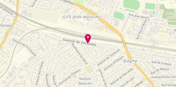 Plan de CIEPLUCHA-DAUDRUY Isabelle, 123 Avenue de Versailles, 93220 Gagny