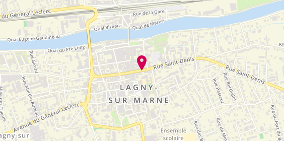 Plan de AGUERGARAY Elodie, 124 Rue Saint Denis, 77400 Lagny-sur-Marne