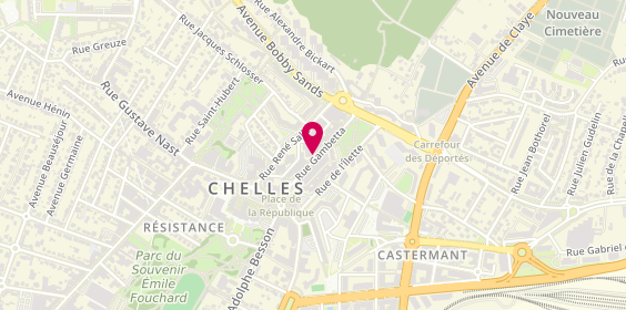 Plan de BOUTTIER Nathalie, 27 Rue Gambetta, 77500 Chelles