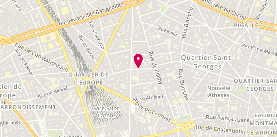 Plan de JACQUET Germanie, 14 Rue de Liège, 75009 Paris