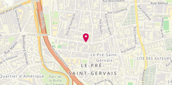 Plan de DENIZART Véronique, 7 Rue d'Estienne d'Orves, 93310 Le Pré-Saint-Gervais
