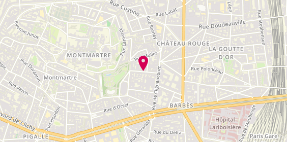 Plan de PILLET Pascale, 12 Rue Andre Del Sarte, 75018 Paris