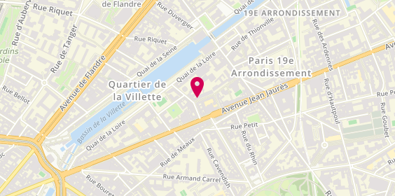 Plan de AUGE Caroline, 3 Rue Tandou, 75019 Paris