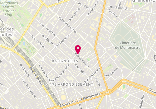 Plan de ERDMANN Marion, 36 Rue Lemercier, 75017 Paris