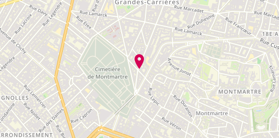Plan de CARRERES Philippe, 14 Rue Damremont, 75018 Paris