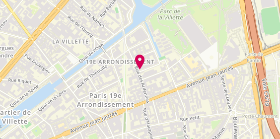 Plan de RAMARD THLANN Christine, 1 Rue Germaine Tailleferre, 75019 Paris