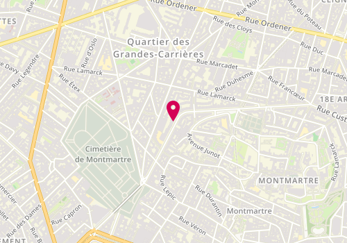 Plan de GOURSAUD Marie-Clémence, 47 Rue Caulaincourt, 75018 Paris