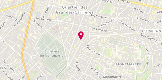 Plan de MARISSIAUX Audrey, 47 Rue Caulaincourt, 75018 Paris