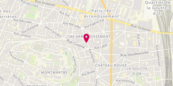 Plan de CARAMALLI Valentine, 41 Rue Ramey, 75018 Paris