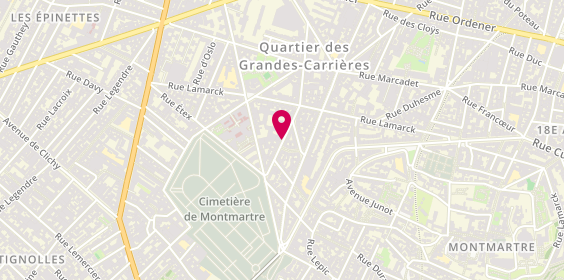 Plan de KANTARCI Yves-Armen, 13 Rue Eugène Carrière, 75018 Paris