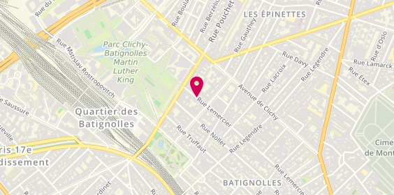 Plan de OLLIER Sandrine, 106 Rue Lemercier, 75017 Paris