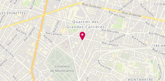 Plan de LARRISSE Daniel, 29 Rue Eugène Carrière, 75018 Paris