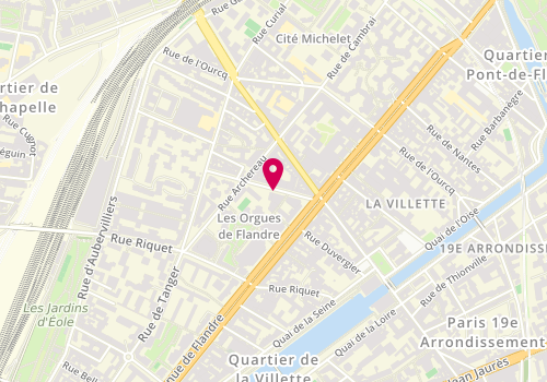 Plan de CADOU Jonathan, 17 Rue Mathis, 75019 Paris